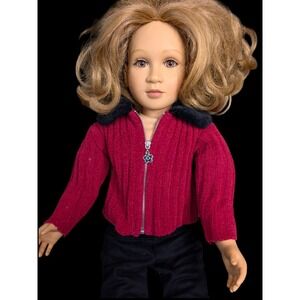 Vtg My Twinn‎ Doll Strawberry Blonde Red Thick Hair Brown Eyes Outfit 23"